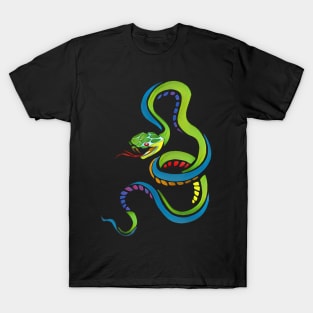 Abstract Colorful Snake T-Shirt